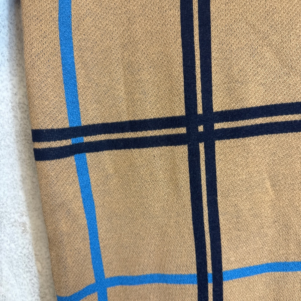 Women's ELOQUII Plus Tan Blue Plaid Knit Pants 26/28 - Picture 3 of 6